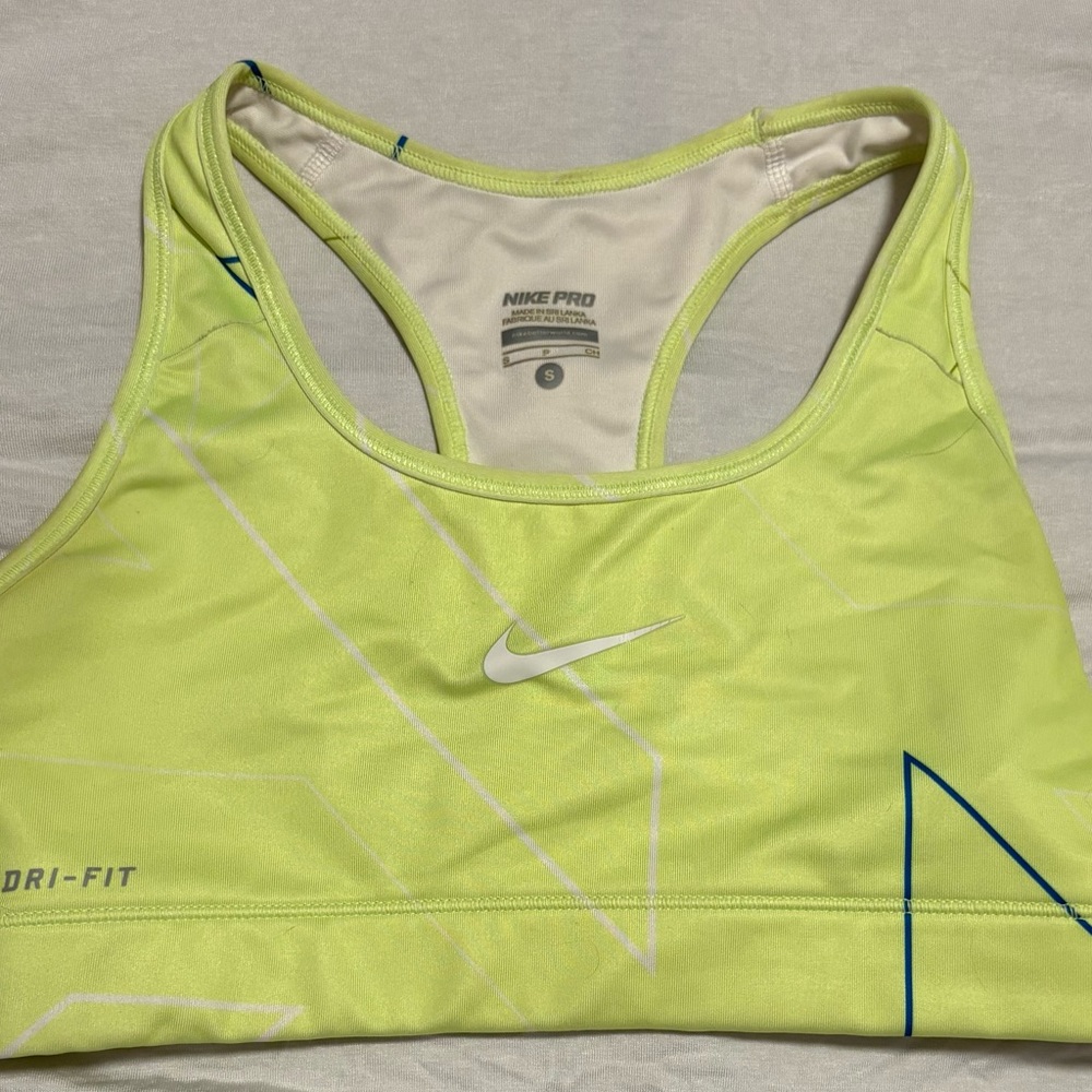 Nike Green Sports Bra with Racerback Design